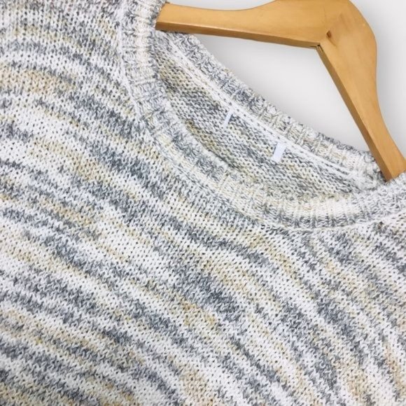 CALVIN KLEIN Cabincore Marled Knit Fringe Pullover Sweater - Picture 2 of 8